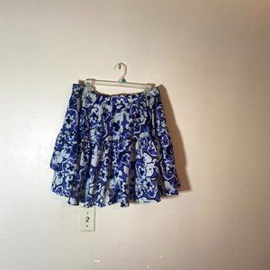 Joe Fresh Flourish mini skirt Blue & white M/M